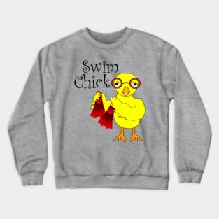 Swim Chick Text Crewneck Sweatshirt